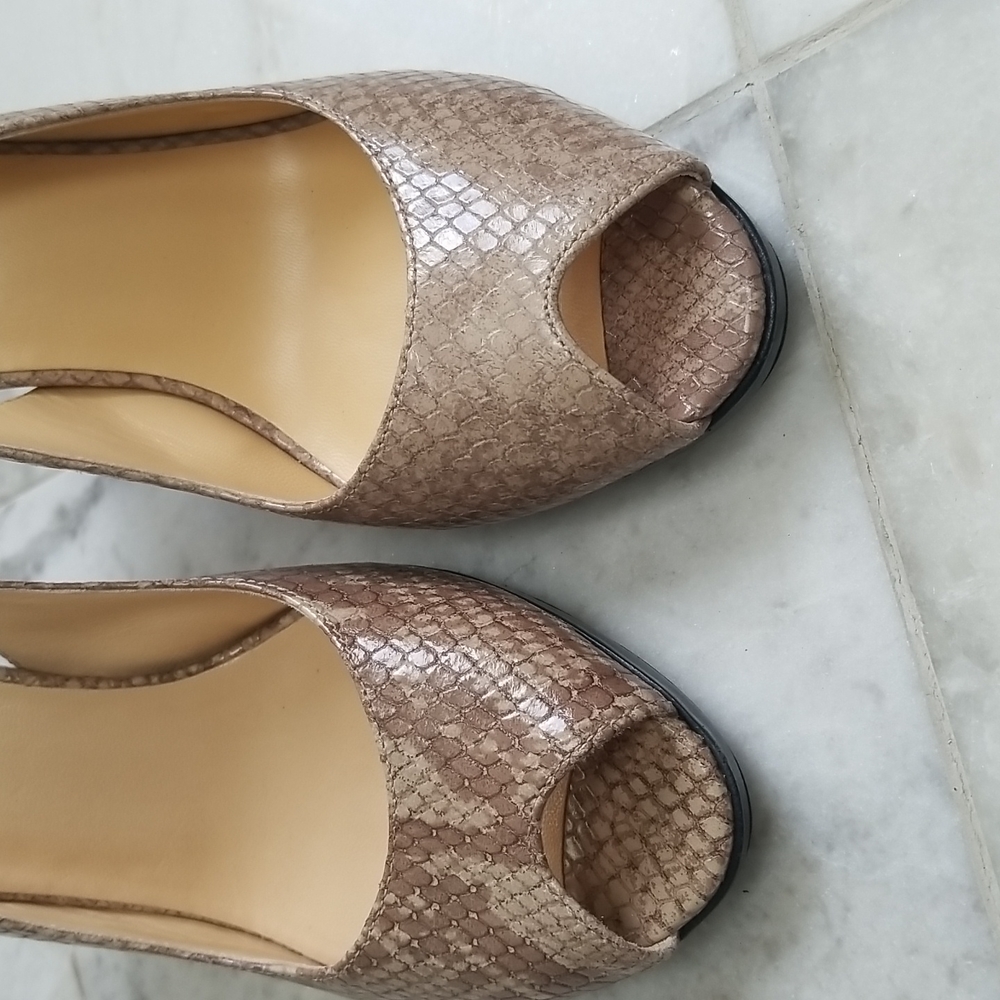 Cole Haan Nike Air Carma Snakeskin Sandals Heels Size 7 - Picture 2 of 6